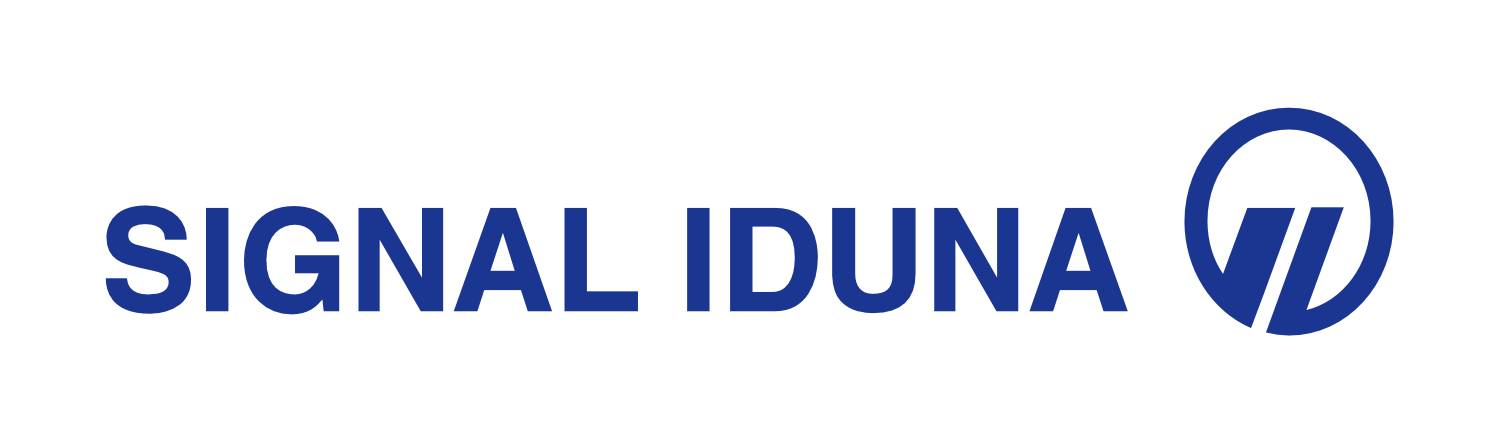 Logo der Signal Iduna in dunkelblauer Schrift auf weißem Hintergrund.